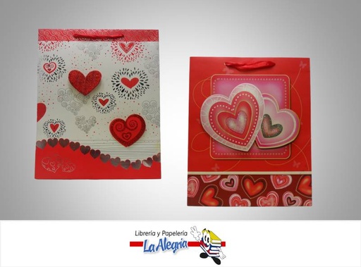 [6951402611513] BOLSA DE REGALO 3D 32X26 AMOR MARCA S/M   