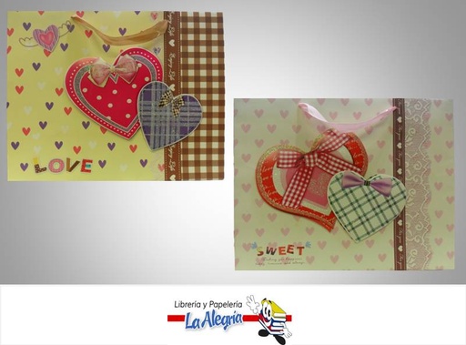 [6954102611654] BOLSA DE REGALO 3D 25,5X32 AMOR MARCA S/M   