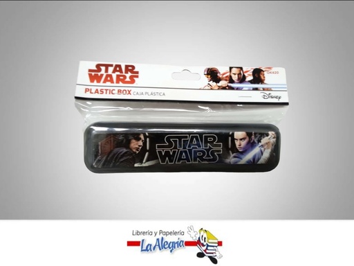 [704831777161] CARTUCHERA PLASTICA STAR WARS NEGRA MARCA OFIMAK   