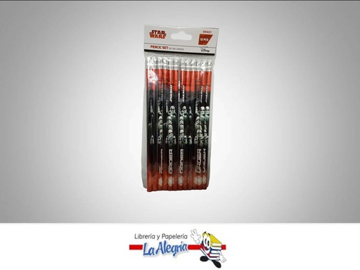 [704831777178] LAPIZ GRAFITO STAR WARS PAQUETE 12 UND MARCA OFIMAK   