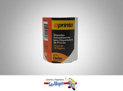 [713757151818] ETIQUETA AUTOADHESIVA PAQUETE ETIQUETA 2L 10 DIGITOS MARCA PRINTA
