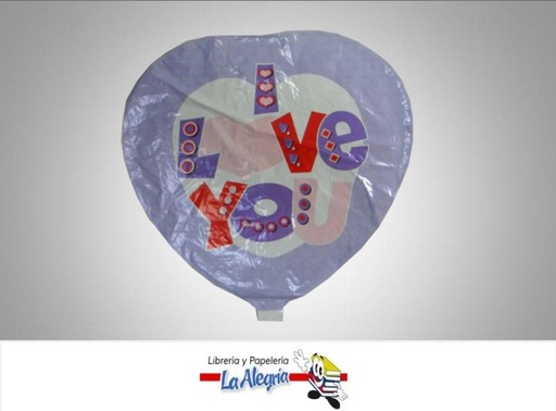 [717742018193] GLOBO FOIL I LOVE YOU CORAZON MORADO 18 MARCA PATROT BALLOONS   