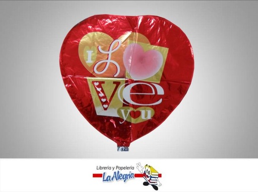 [717742228073] GLOBO FOIL LOVE CORAZON 18 UND MARCA CLASSIC   