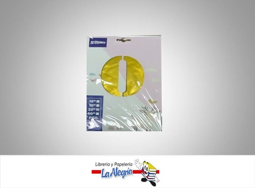 [721456867954] GLOBO FOIL 32'' NUMERO 0 GOLD UND MARCA SUPPLIES   