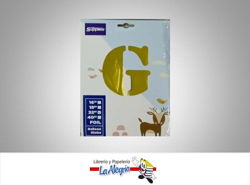 [721456868517] GLOBO FOIL 16'' LETRA G DORADO UND MARCA SUPPLIES   