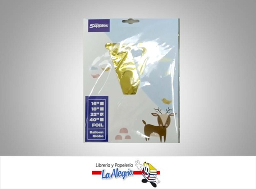 [721456868920] GLOBO FOIL 32'' LETRA V DORADO UND MARCA SUPPLIES   