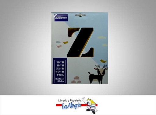 [721456868968] GLOBO FOIL 32'' LETRA Z DORADO UND MARCA SUPPLIES   