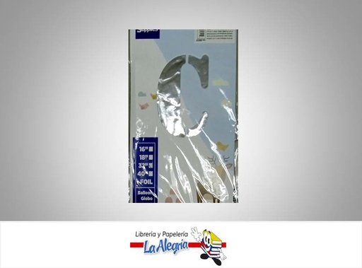 [721456869255] GLOBO FOIL 16'' LETRA C PLATEADO UND MARCA SUPPLIES   