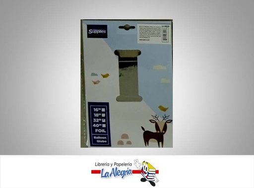 [721456869576] GLOBO FOIL 32'' LETRA I PLATEADO UND MARCA SUPPLIES   