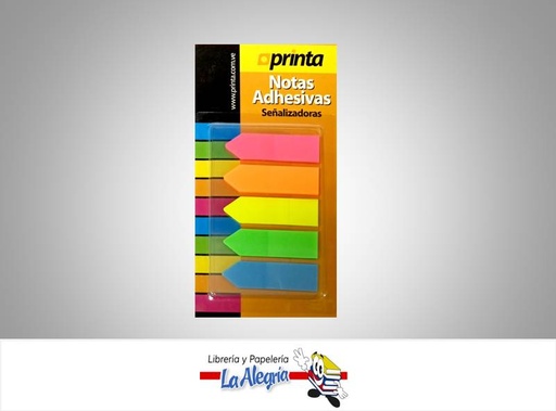 [736211550385] NOTA ADHESIVA BANDERA 5 COLOR NEON MARCA PRINTA   