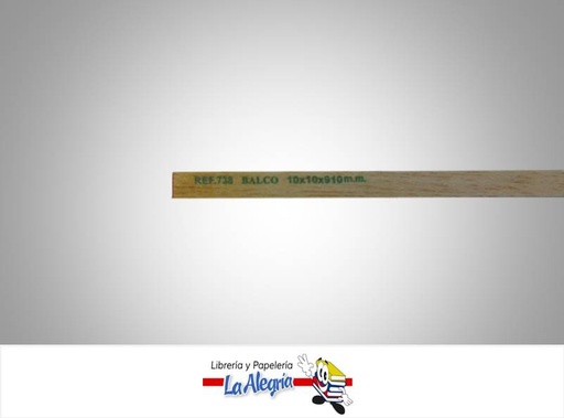 [738] MADERA BALSA CUADRADA 10X10X910MM MARCA COBALSA
