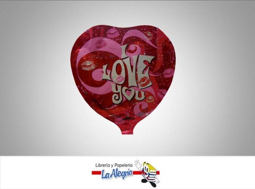 [742554341832] GLOBO FOIL I LOVE YOU 10 UND MARCA KALEIDOSCOPE   