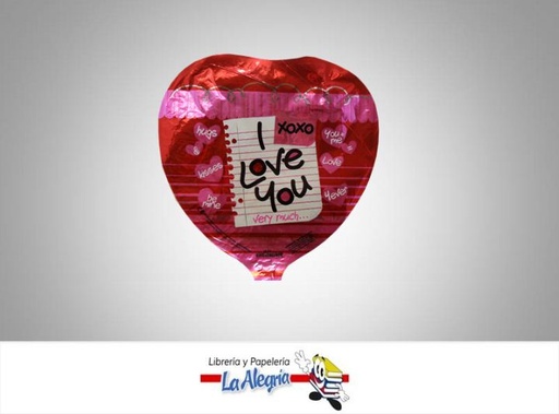 [742554341931] GLOBO FOIL I LOVE YOU VERRY MUCH 10 UND MARCA KALEIDOSCOPE   