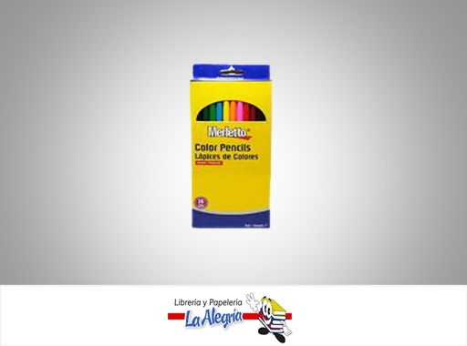 [7450008484594] LAPICES DE COLORES REDONDOS 7" 36 COLORES MARCA MERLETTO