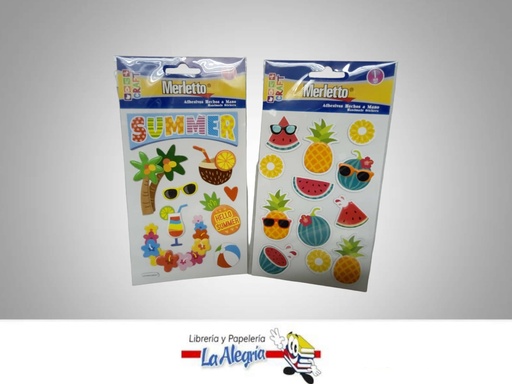 [7450009591413] CALCOMANIA SURTIDAS FRUTAS/SUMMER MARCA MERLETTO   
