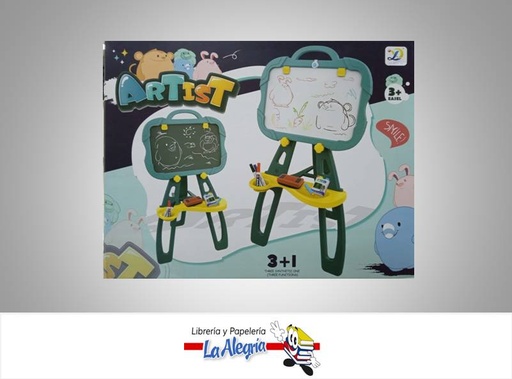 [7450112683265] PIZARRA MAGNETICO DOBLE CARA CON KIT INICIACION MARCA ARTIST