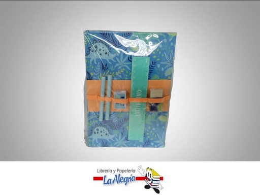 [7450112685832] SET ESCOLAR LITTLE DINO 5 PZAS MARCA MERLETTO   