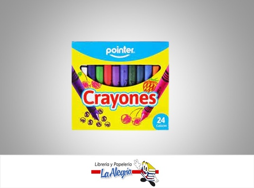 [7453010000035] CREYON DE CERA CY24HQ 24 COLORES MARCA POINTER