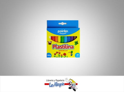 [7453010000370] PLASTILINA PST12200NE NEON 200GR 12 COLORES MARCA POINTER
