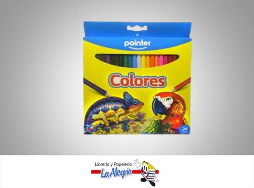 [7453010000455] LAPICES DE COLORES RCP-24; 24 COLORES MARCA POINTER
