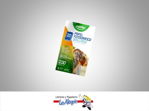 [7453010011864] PAPEL FOTOGRAFICO 230 GR PP111; 27.94X43.48 CM MARCA POINTER