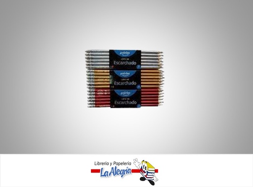 [7453010017194] LAPIZ DE GRAFITO 2HB ESCARCHADO COLORES MARCA POINTER   