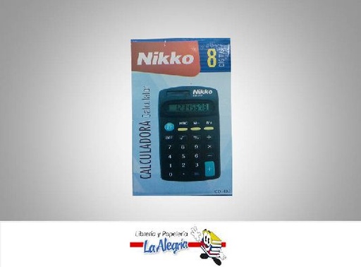 [7453010031954] CALCULADORA BOLSILLO CD-402 8DIG MARCA NIKKO   