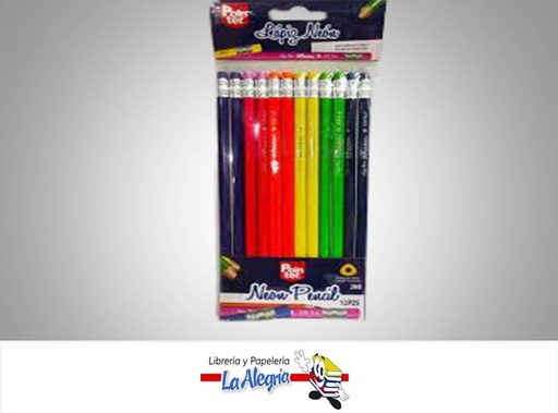[7453010037888] LAPIZ GRAFITO NEON 2HB THB123N 12UND MARCA POINTER   