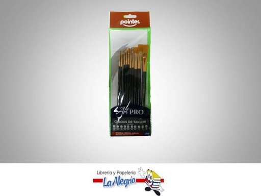 [7453010047993] PINCEL MANGO CORTO SET 10 PZA. AB1104 MARCA POINTER   