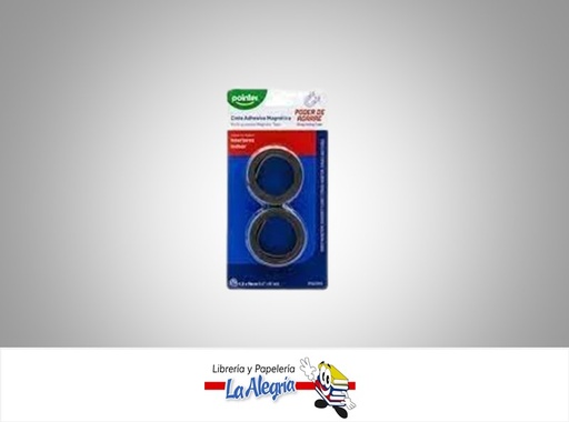 [7453010049676] CINTA ADHESIVA MAGNETICA MGT30 1.2X76CM 2 PZAS MARCA POINTER