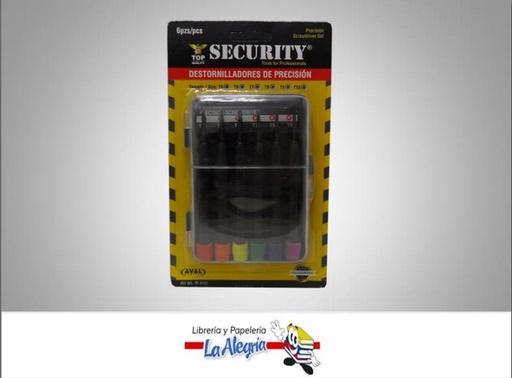 [7453010052270] SET DE DESTORNILLADOR PRECISION 6PZA MARCA SECURITY   