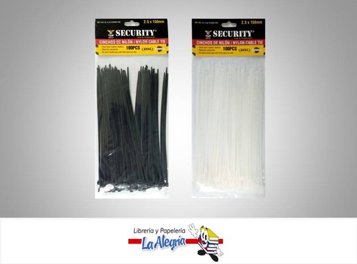 [7453010056117] TIRRAP 4.8X250MM 100PZA B/N MARCA SECURITY   