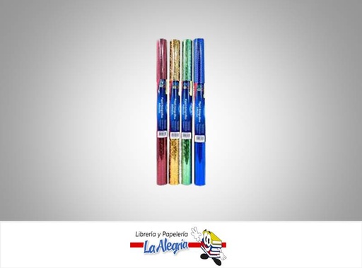 [7453010061319] PAPEL ADHESIVO HOLOGRAFICO ROLLO DE 3 MTS. 4 COLORES MARCA POINTER