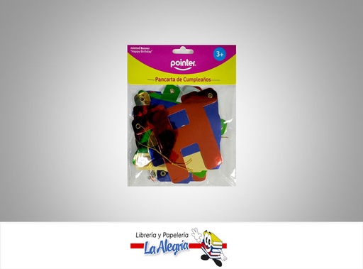 [7453010072810] ADORNO PANCARTA CUMPLEANOS MULTICOLOR MARCA POINTER   