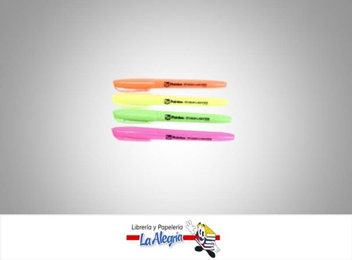 [7453010076092] RESALTADOR FLOURESCENTE 4 COLORES UNIDAD MARCA POINTER   