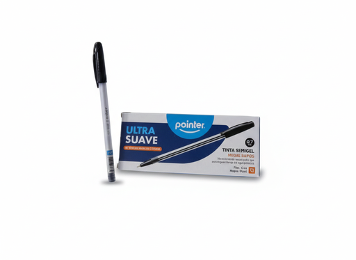 [7453010076672] BOLIGRAFO SEMIGEL BP5007N ULTRA SUAVE 0.7 MM NEGRO UND MARCA POINTER