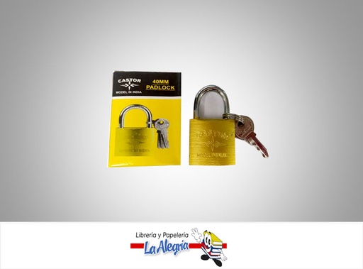 [7453010081393] CANDADO CASTOR 40MM C/LLAVE YHS40 MARCA SECURITY   