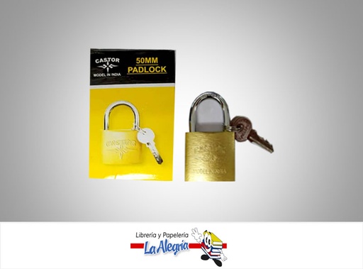 [7453010081409] CANDADO CASTOR 50MM C/LLAVE YHS50 MARCA SECURITY   