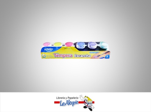 [7453010083489] TEMPERA ESCARCHADA GL0620 20ML 6 COLORES MARCA POINTER   