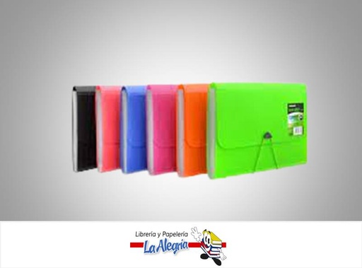 [7453015108620] ARCHIVADOR EXPANDIBLE 13 DIVISIONES CARTA NEON MARCA STUDMARK