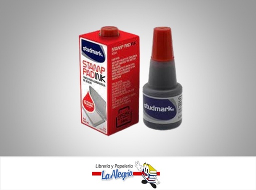 [7453015114379] TINTA PARA SELLOS 24ML ROJO STUDMARK MARCA STUDMARK   