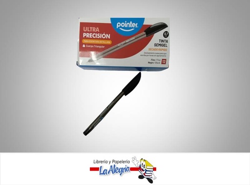 [7453029108661] BOLIGRAFO SEMIGEL BP2007N 0.7 MM NEGRO UND MARCA POINTER
