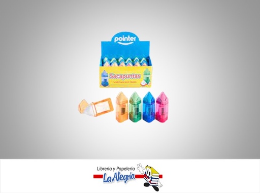 [7453038409544] SACAPUNTA CON DEPOSITO+BORRADOR SH924; 4 COLORES MARCA POINTER