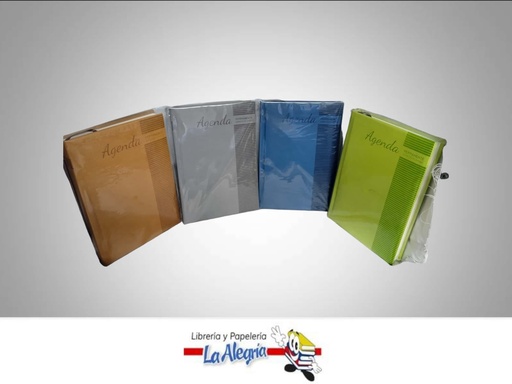 [7453038428774] AGENDA PERMANENTE AG2130AP 21X14CM 4 COLORES MARCA POINTER