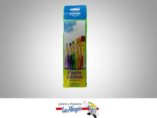 [7453038429351] PINCEL MANGO CORTO SET 6 PZA. ABH4 MARCA POINTER   