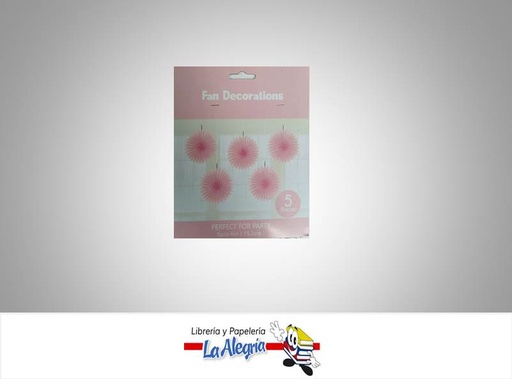 [7453038433549] ADORNO P/FIESTA ABANICO ROSADO MARCA POINTER   
