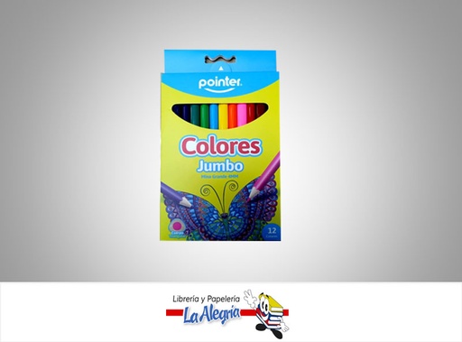[7453038434171] LAPICES DE COLORES JUMBO TCP-12JB 12 COLORES MARCA POINTER