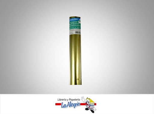 [7453038435086] PAPEL ADHESIVO METALIZADO PA45200GD  45CMX2M DORADO MARCA POINTER