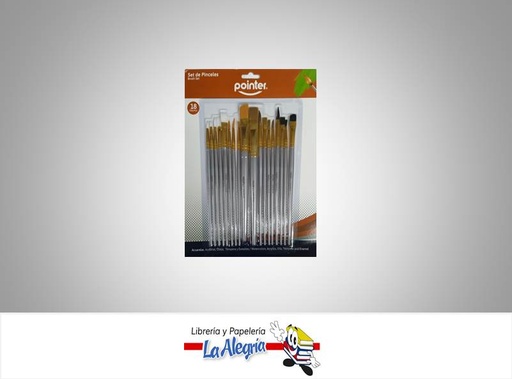 [7453038444682] PINCEL MAGO CORTO AB1702 SET 18 PZA MARCA POINTER