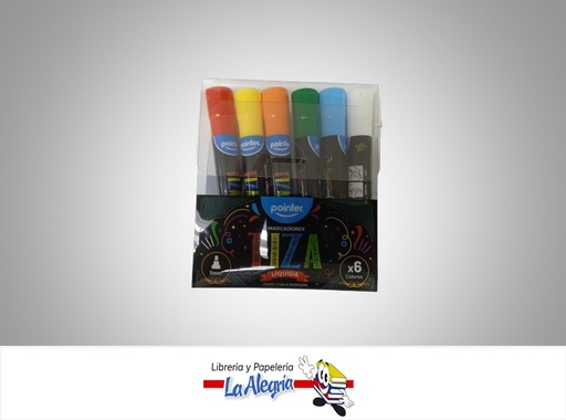 [7453038450300] MARCADOR DE TIZA LIQUIDA 5MM CAJA DE 6UN MARCA POINTER   